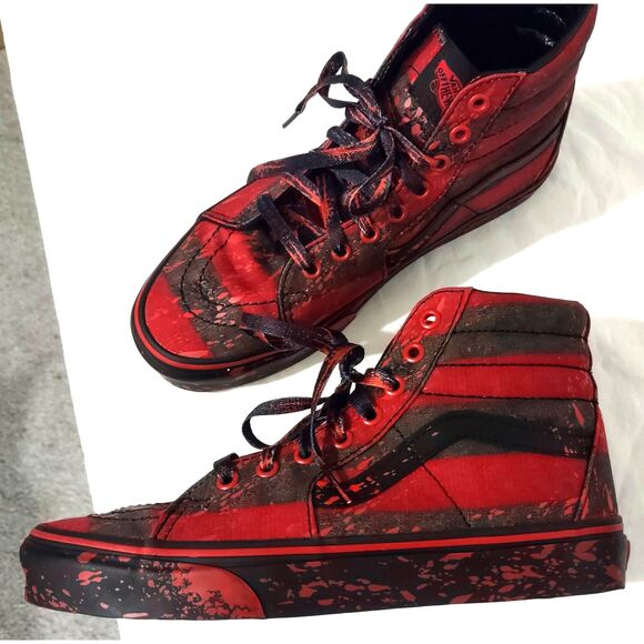Vans Rare Limited Edition Nightmare On Elm Street Freddy Krueger SK8-Hi Sneakers - Picture 6 of 15